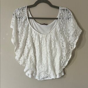 Annabelle White Floral Lace Blouse